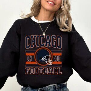 Chicago Football Sweatshirt, Retro Est 1920 NFL Chicago sweaters unisex black